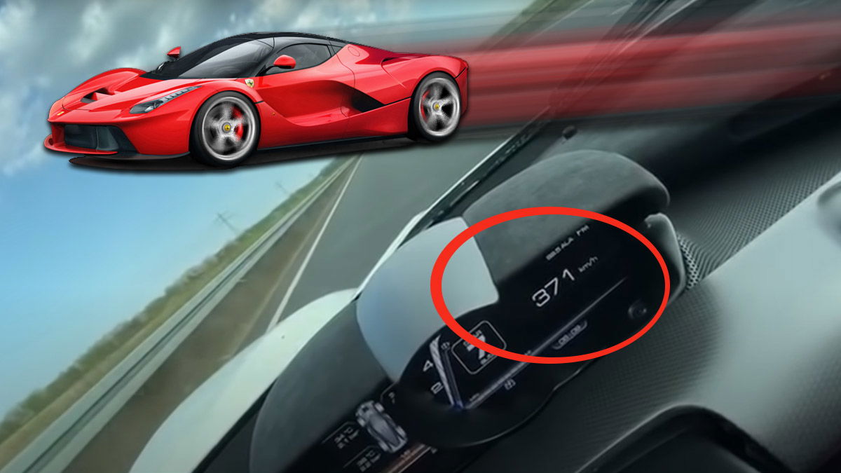 VIDEO: Ferrari-bestuurder gaat (met één hand?) voor 372 km/u