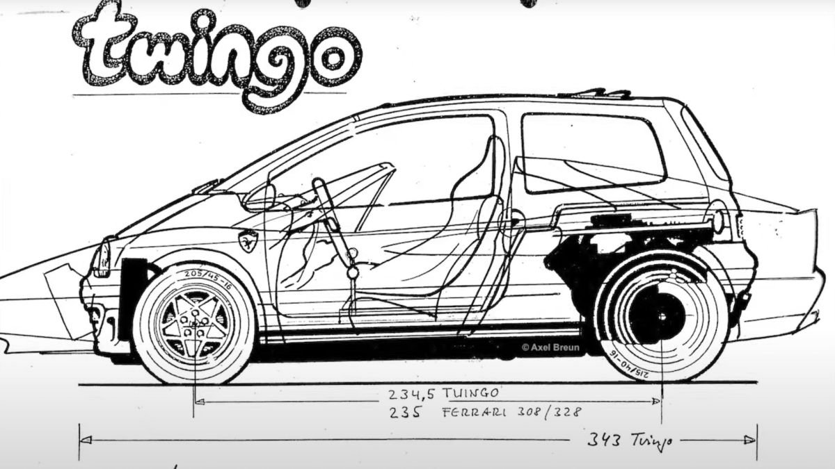 De Renault Twingo zou ooit een Ferrari-motor krijgen