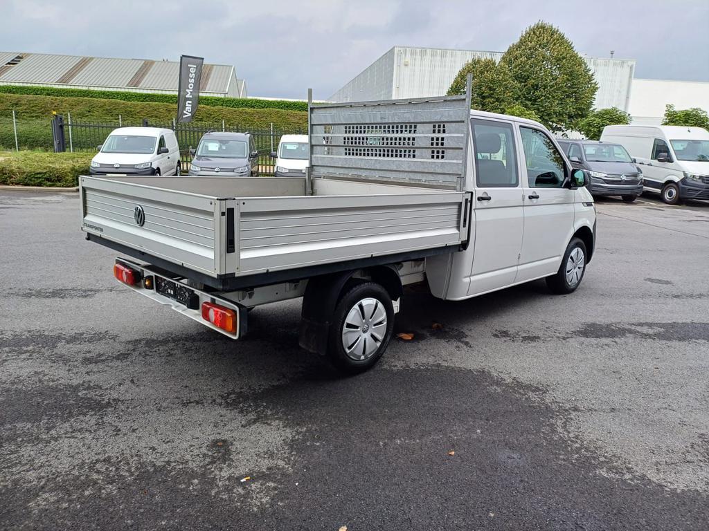 Volkswagen Transporter T6.1 1000 Lwb Transporter DUBBEL CABINE LAADBAK*110PK* 6 ZIPLAATSEN*AIRCO*APP CONNECT