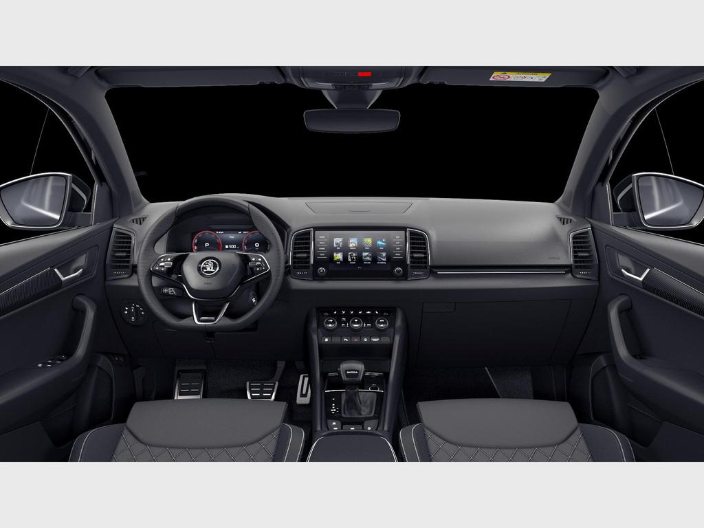 Skoda Karoq *STOCKWAGEN* 1.5 TSI 150PK AUTOMAAT*SPORTLINE*WEGKLAPB TREKHAAK*CAMERA*VIRTUAL COCKPIT*GPS*ZETELVERWARMING*19"SAGITARIUS*OPENDAK*